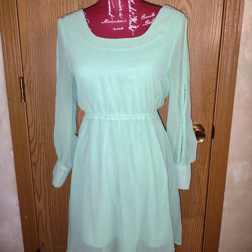 Mint green dress